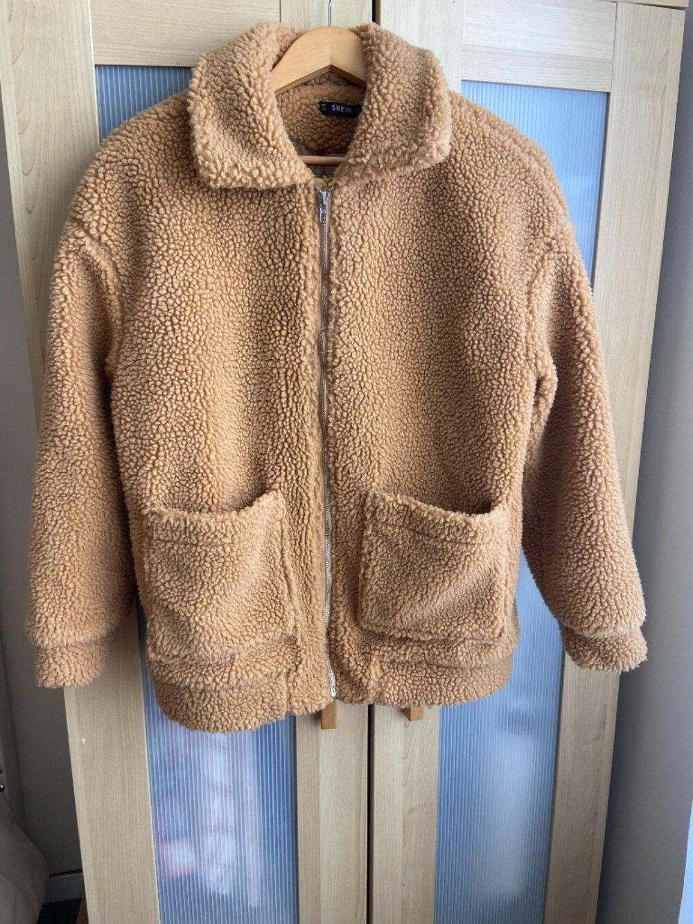 Shein Cozy Tan Sherpa Jacket